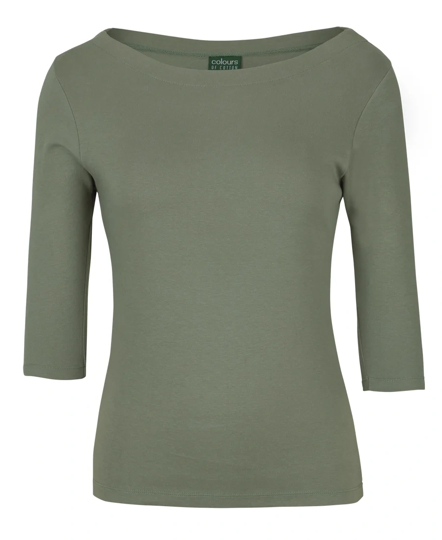 C of C Ladies 3/4 Sleeve Boat Neck Tee - Image 4