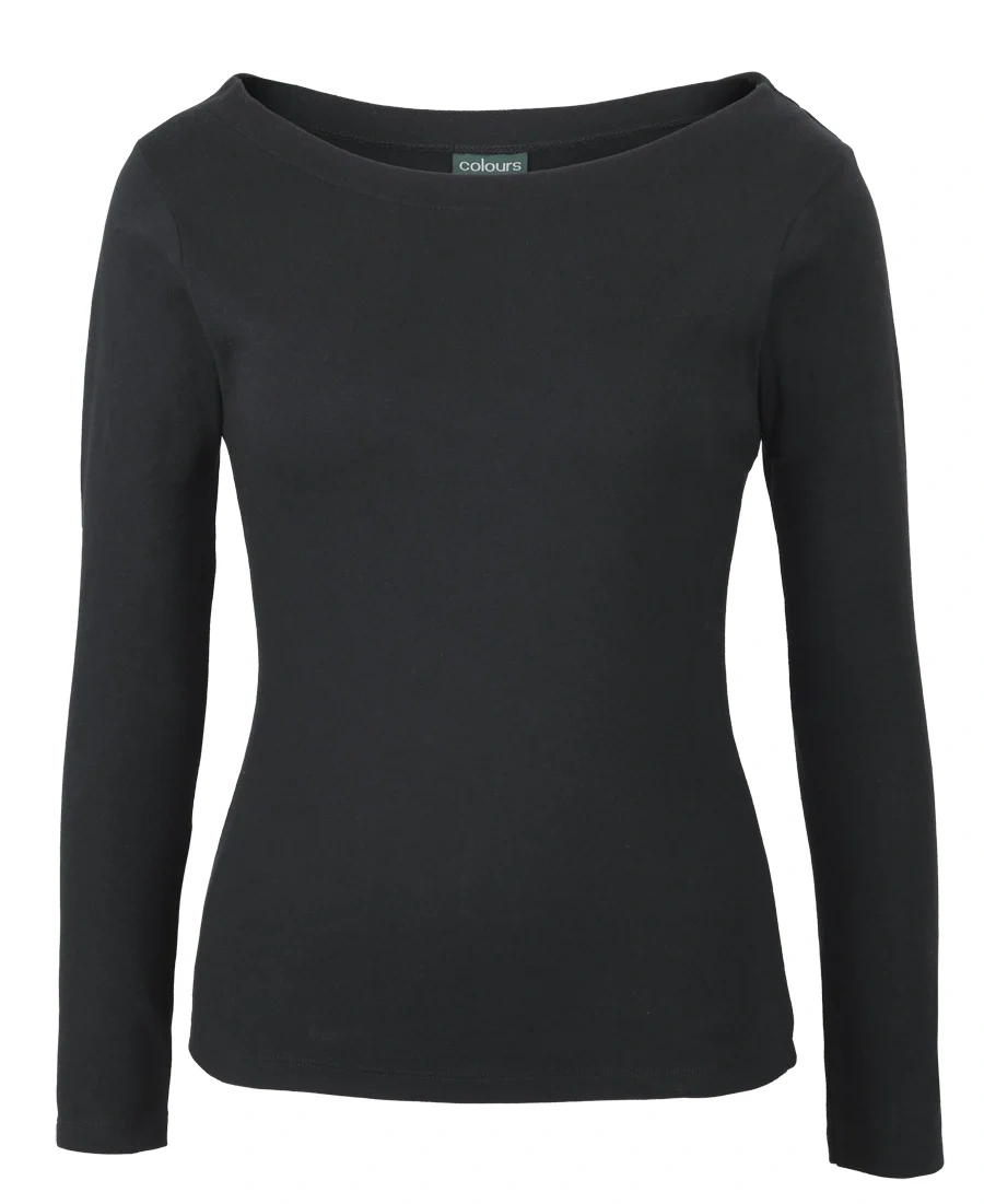 C of C Ladies L/S Boat Neck Tee - Image 2