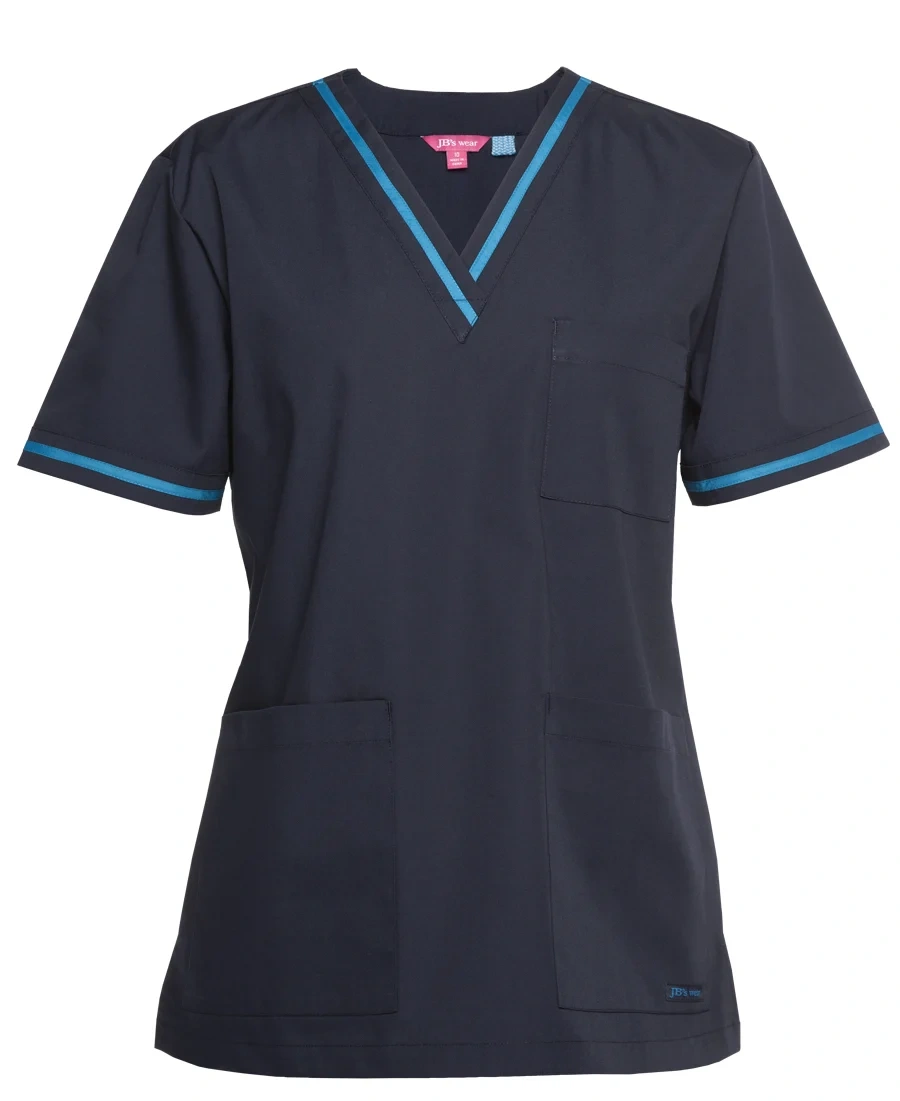 JB's Ladies Contrast Scrubs Top - Image 4