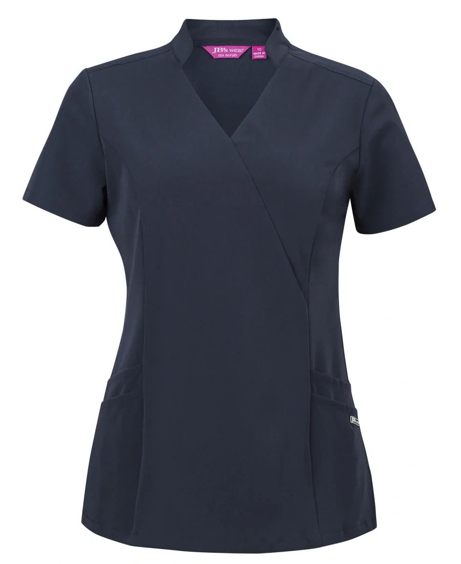 JB's Ladies Nu Mandarin Collar Scrub Top - Image 4