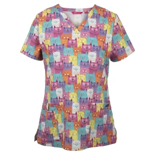 JB's Ladies Scrub Top Printed - Thumbnail Image 2