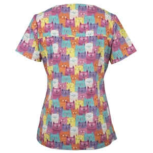 JB's Ladies Scrub Top Printed - Thumbnail Image 3