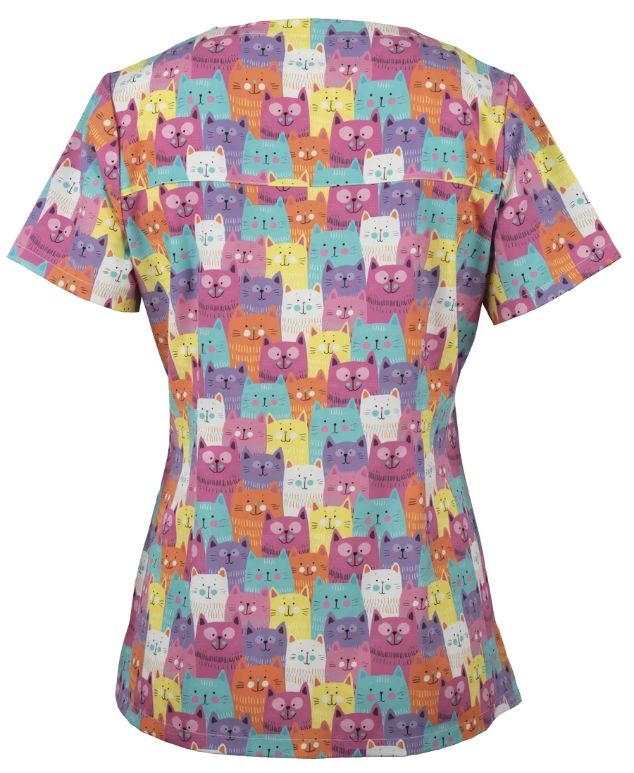 JB's Ladies Scrub Top Printed - Image 3