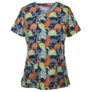 JB's Ladies Scrub Top Printed - Thumbnail Image 4