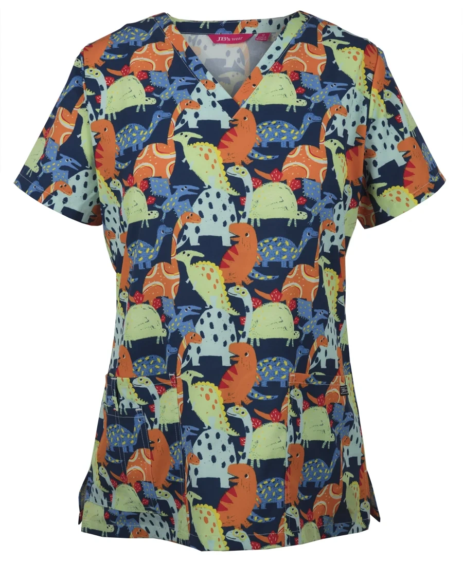 JB's Ladies Scrub Top Printed - Image 4