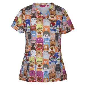 JB's Ladies Scrub Top Printed - Thumbnail Image 6