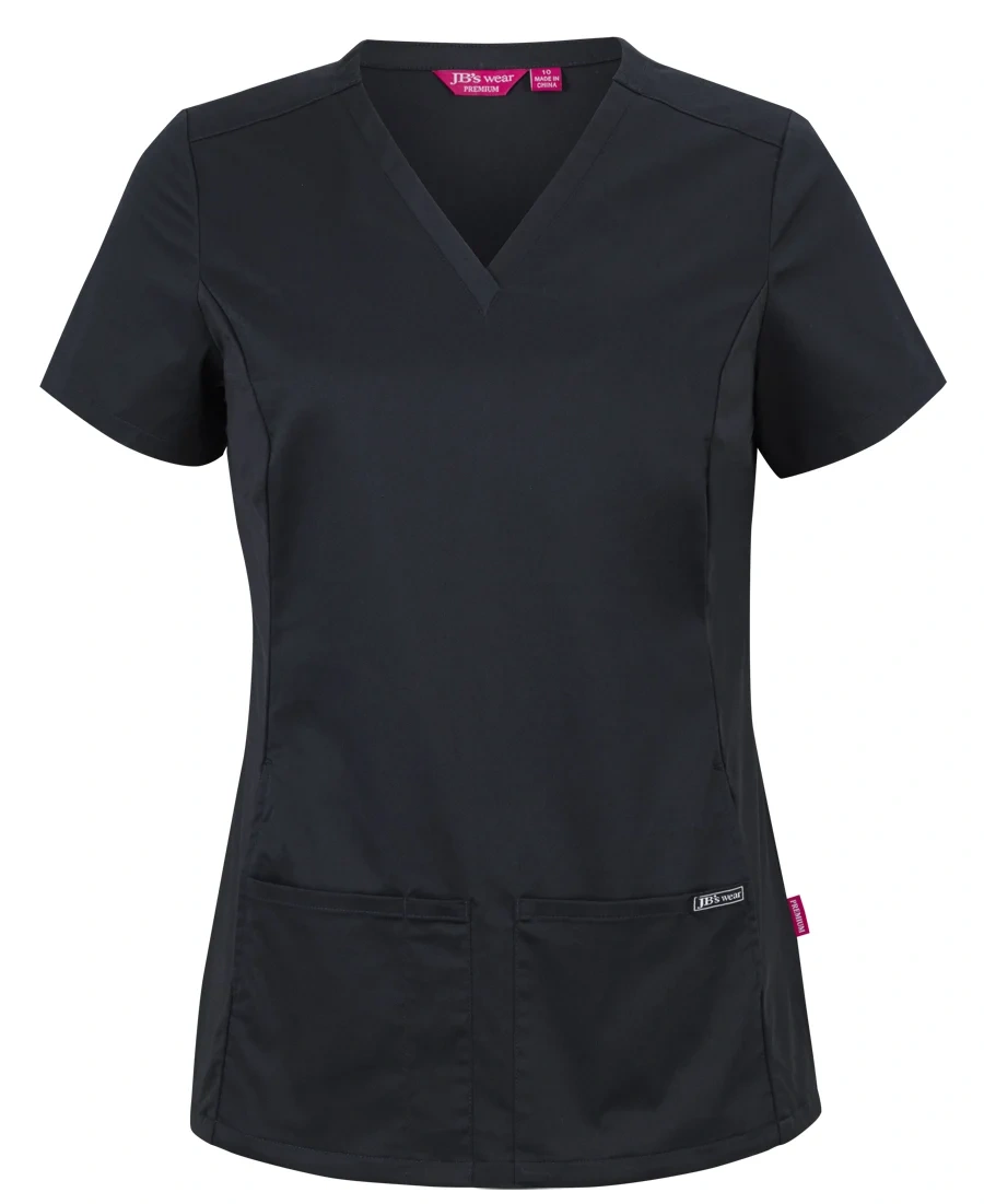 JB's Ladies Premium Stretch Panel Scrub Top - Image 2