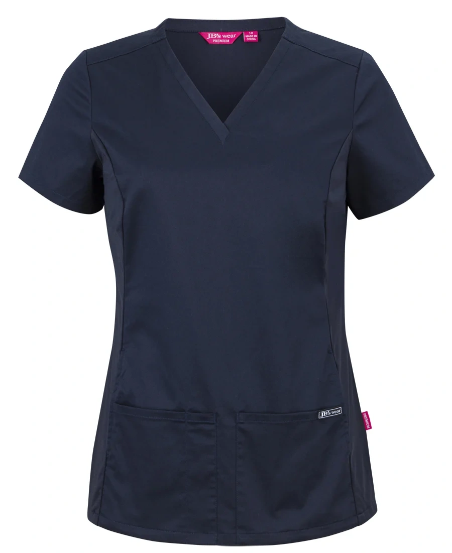 JB's Ladies Premium Stretch Panel Scrub Top - Image 4