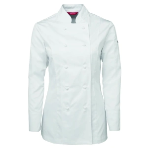 JB's Ladies L/S Chef's Jacket - Thumbnail Image 2