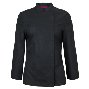 JB's Ladies L/S Snap Button Chef Jacket - Thumbnail Image 2