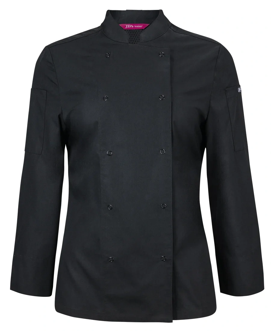 JB's Ladies L/S Snap Button Chef Jacket - Image 2
