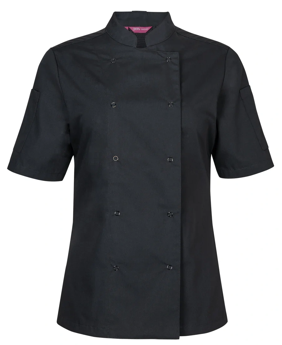 JB's Ladies S/S Snap Button Chef Jacket - Image 2