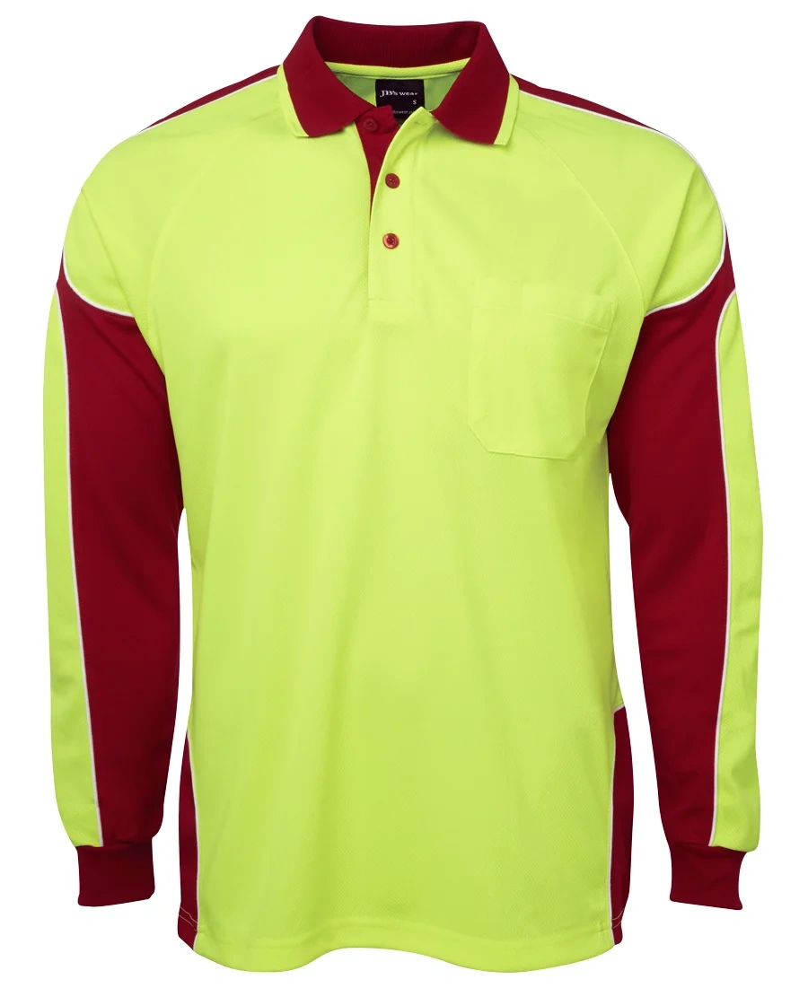 JB's Hi Vis L/S Arm Panel Polo - Image 4