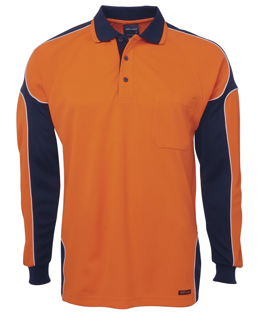 JB's Hi Vis L/S Arm Panel Polo - Image 12