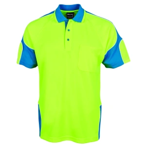 JB's Hi Vis S/S Arm Panel Polo - Thumbnail Image 6