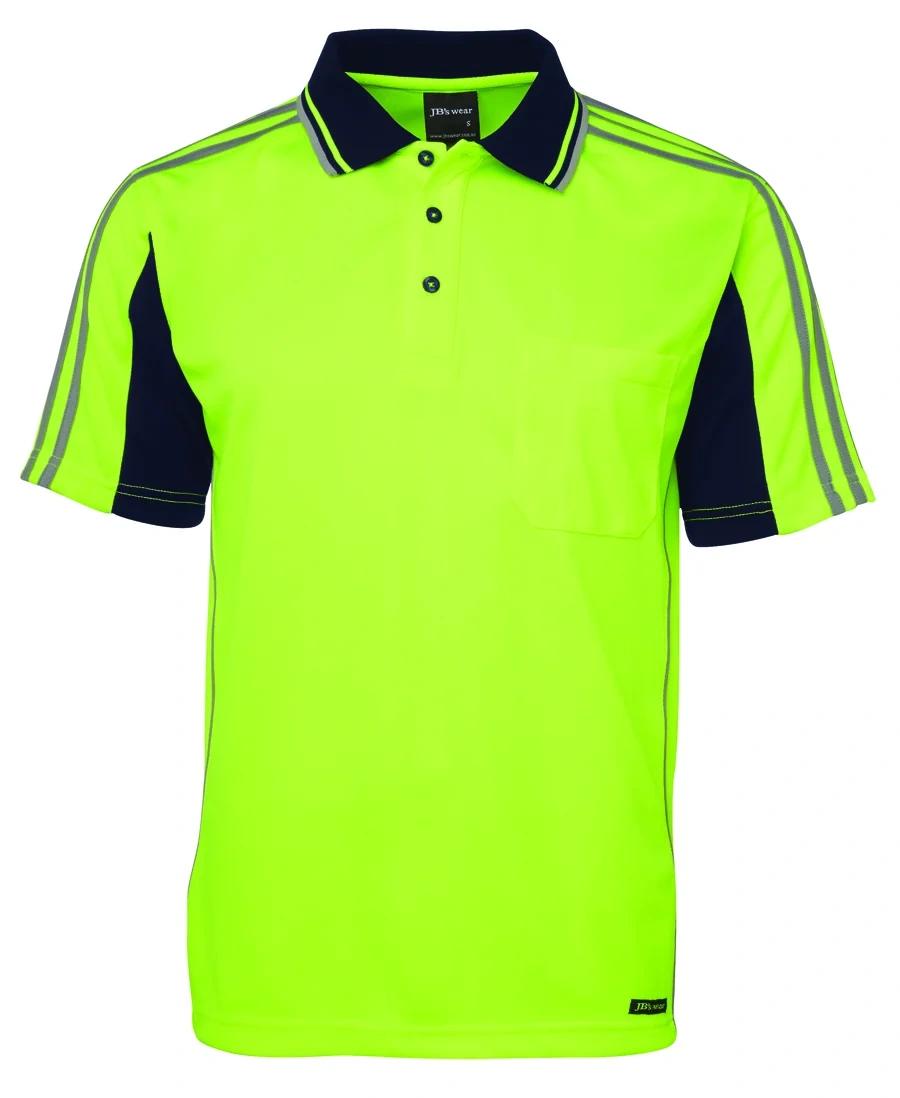 JB's Hi Vis S/S Arm Tape Polo - Image 2