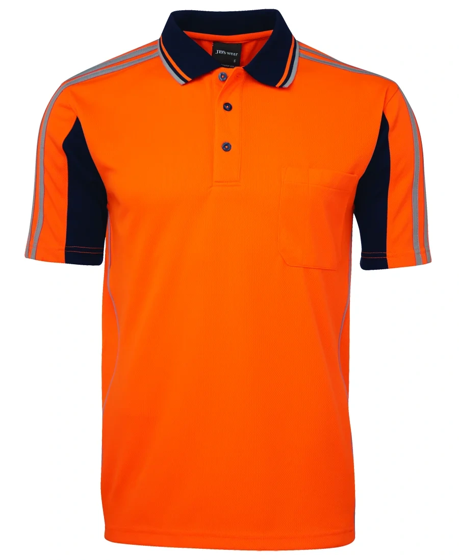 JB's Hi Vis S/S Arm Tape Polo - Image 4