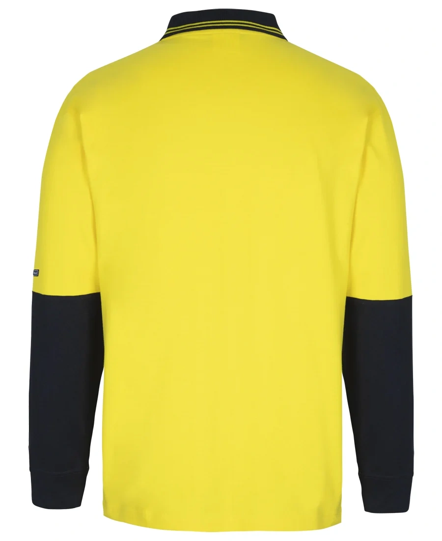 JB's Hi Vis L/S Cotton Polo - Image 3