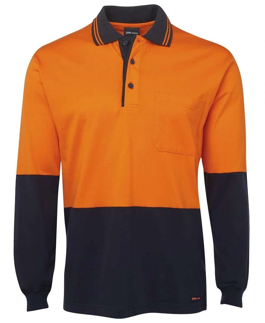 JB's Hi Vis L/S Cotton Polo - Image 8