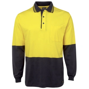 JB's Hi Vis L/S Cotton Polo - Thumbnail Image 4