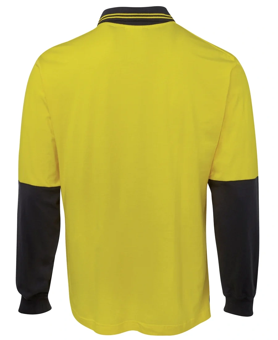 JB's Hi Vis L/S Cotton Polo - Image 5