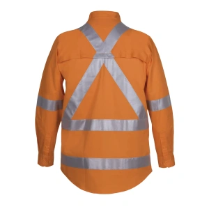 JB's Hi Vis 150g NSW/QLD Rail X-Back Shirt - Thumbnail Image 3
