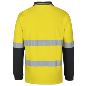 JB's Hi Vis (D+N) L/S Cotton Polo - Thumbnail Image 3