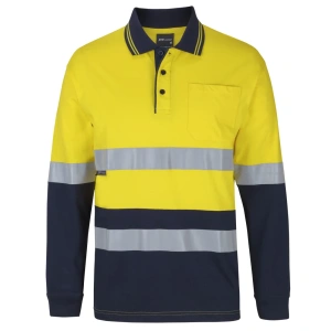 JB's Hi Vis (D+N) L/S Cotton Polo - Thumbnail Image 4