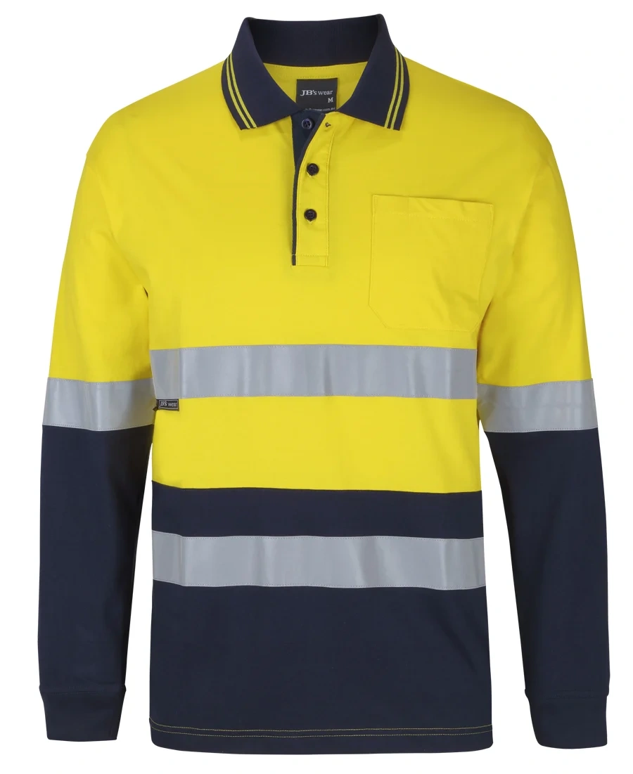 JB's Hi Vis (D+N) L/S Cotton Polo - Image 4