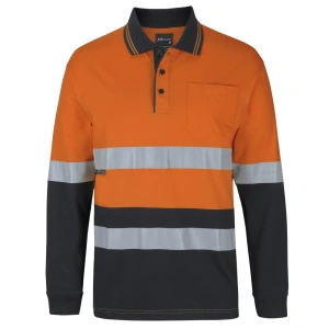 JB's Hi Vis (D+N) L/S Cotton Polo - Thumbnail Image 6