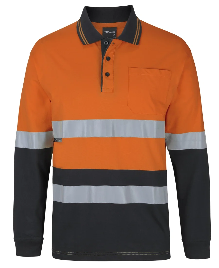 JB's Hi Vis (D+N) L/S Cotton Polo - Image 6