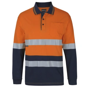 JB's Hi Vis (D+N) L/S Cotton Polo - Thumbnail Image 8