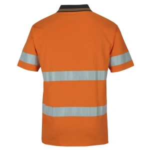 JB's Hi Vis (D+N) S/S Cotton Polo - Thumbnail Image 7