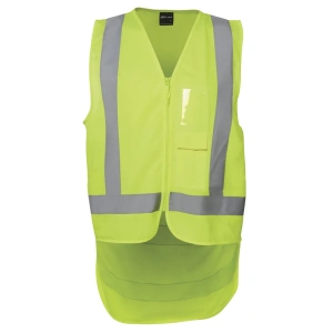JB's Hi Vis Zip Drop Tail H Pattern (D+N) Vest - Thumbnail Image 2
