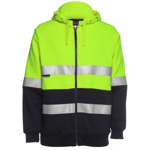 JB's Hi Vis (D+N) Full Zip Fleecy Hoodie - Thumbnail Image 2