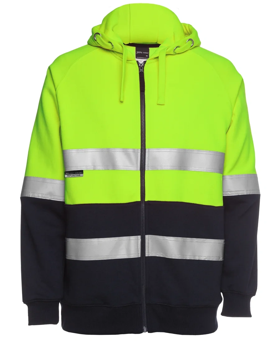 JB's Hi Vis (D+N) Full Zip Fleecy Hoodie - Image 2