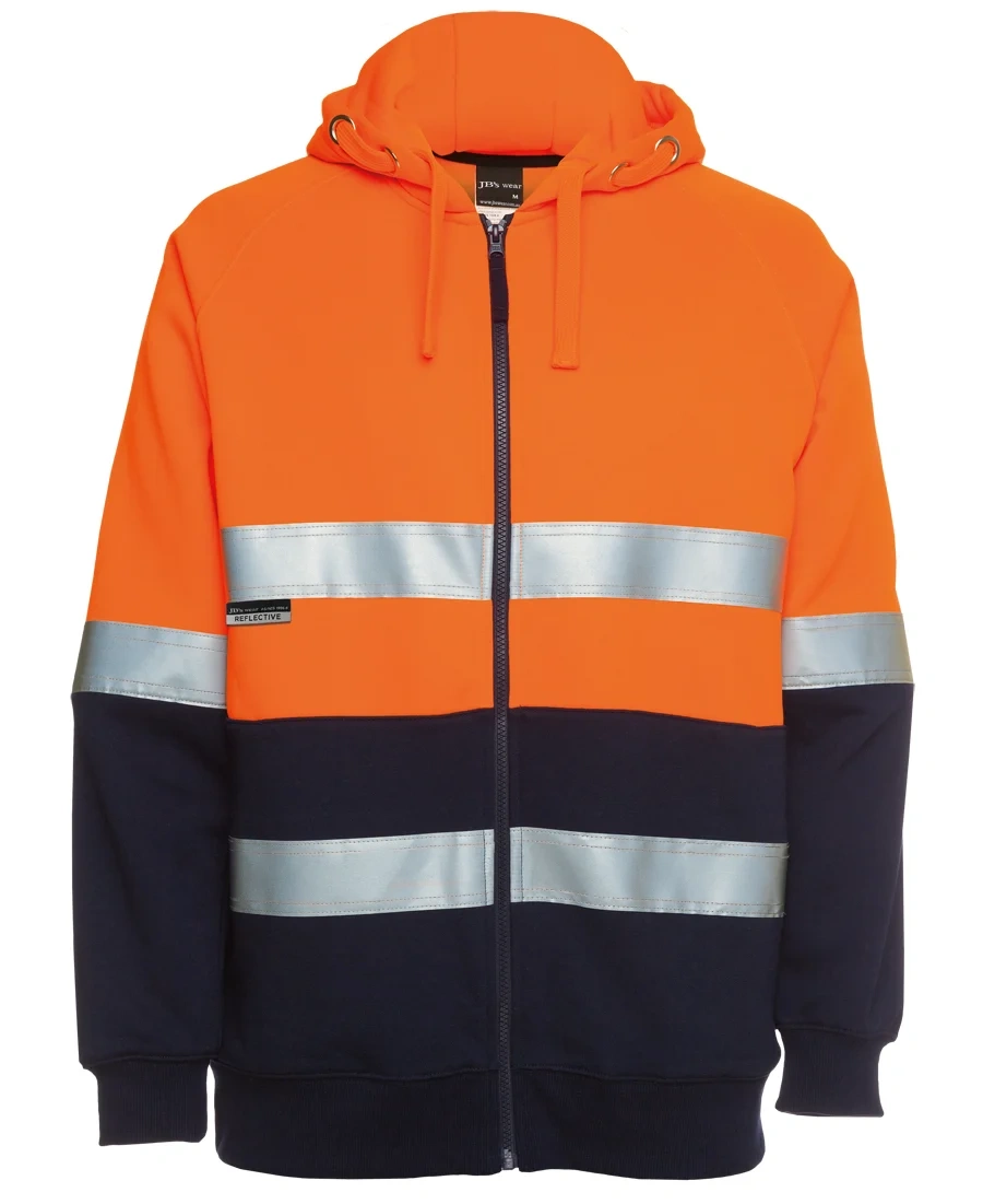 JB's Hi Vis (D+N) Full Zip Fleecy Hoodie - Image 4