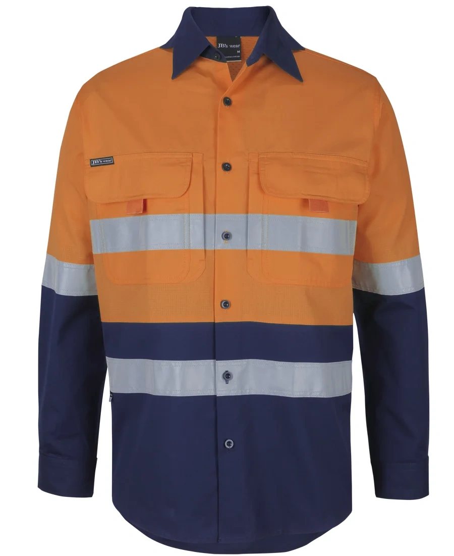 JB's Hi Vis (D+N) Ripstop L/S Fishing Shirt - Image 2