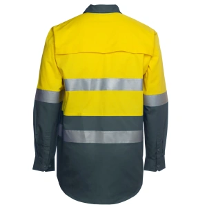JB's Hi Vis L/S (D+N) 150G Work Shirt - Thumbnail Image 5