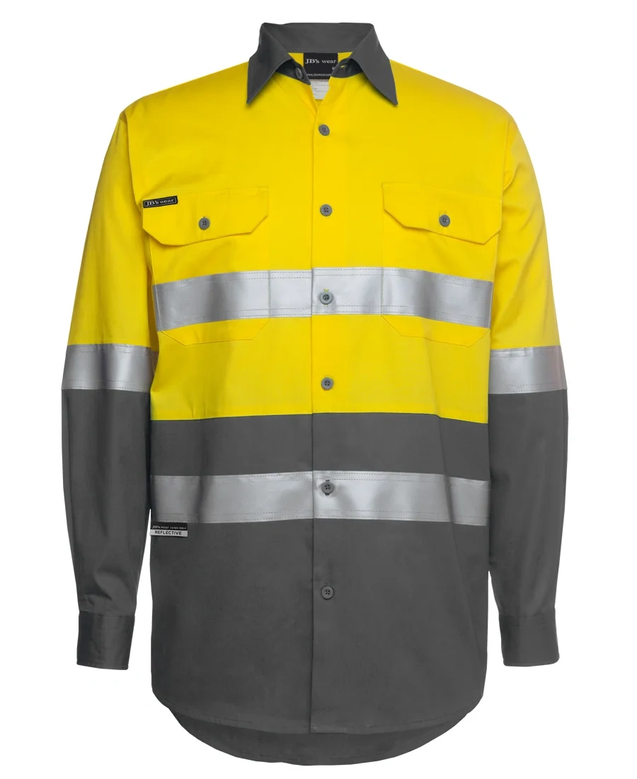 JB's Hi Vis L/S (D+N) 150G Work Shirt - Image 6
