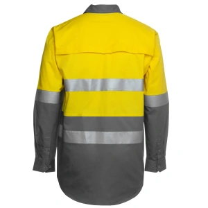 JB's Hi Vis L/S (D+N) 150G Work Shirt - Thumbnail Image 7