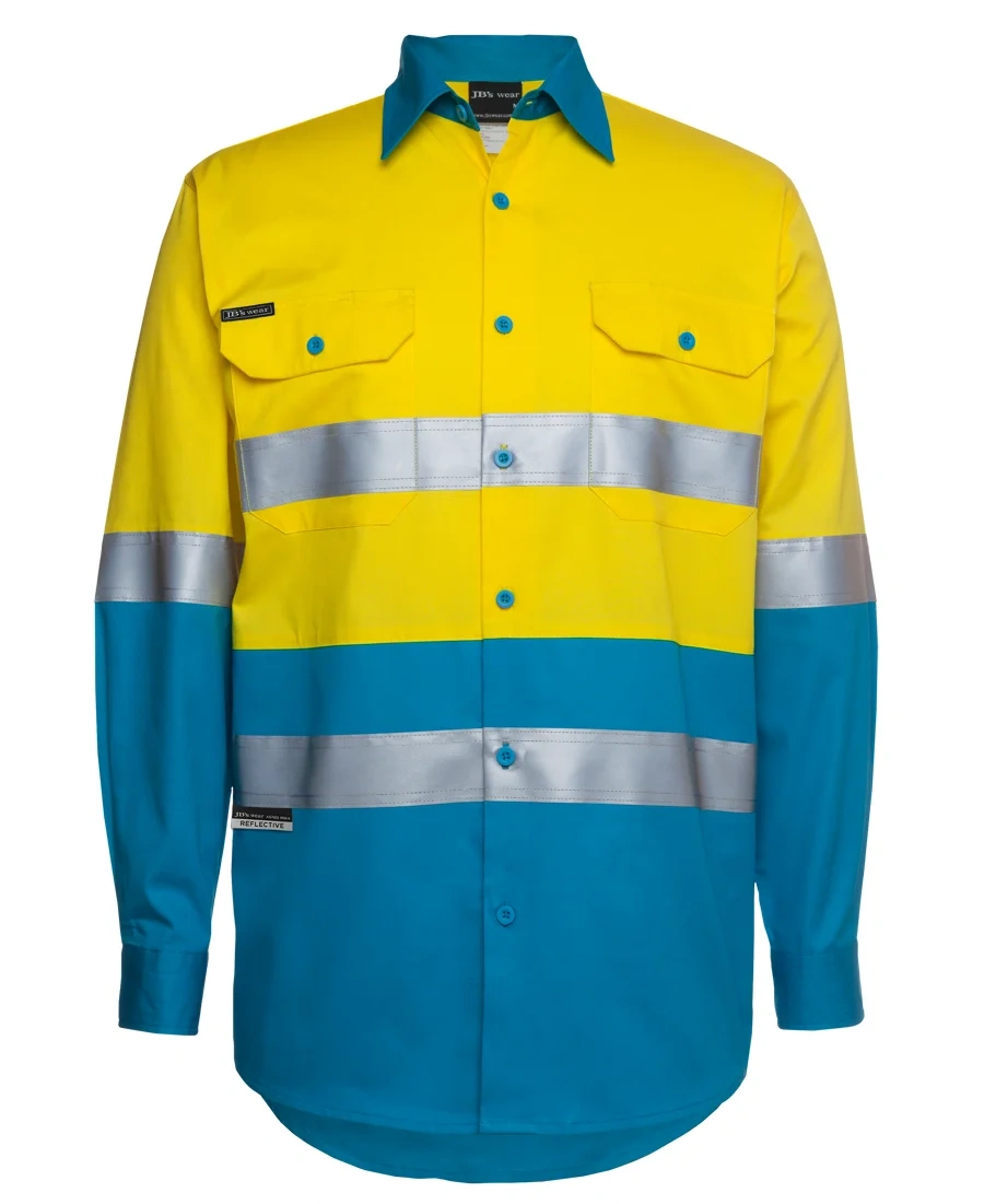 JB's Hi Vis L/S (D+N) 150G Work Shirt - Image 8
