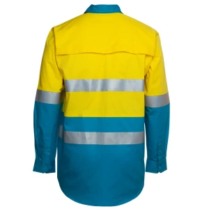 JB's Hi Vis L/S (D+N) 150G Work Shirt - Thumbnail Image 9