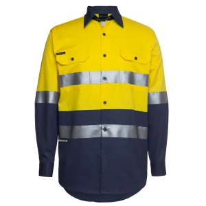 JB's Hi Vis L/S (D+N) 150G Work Shirt - Thumbnail Image 10