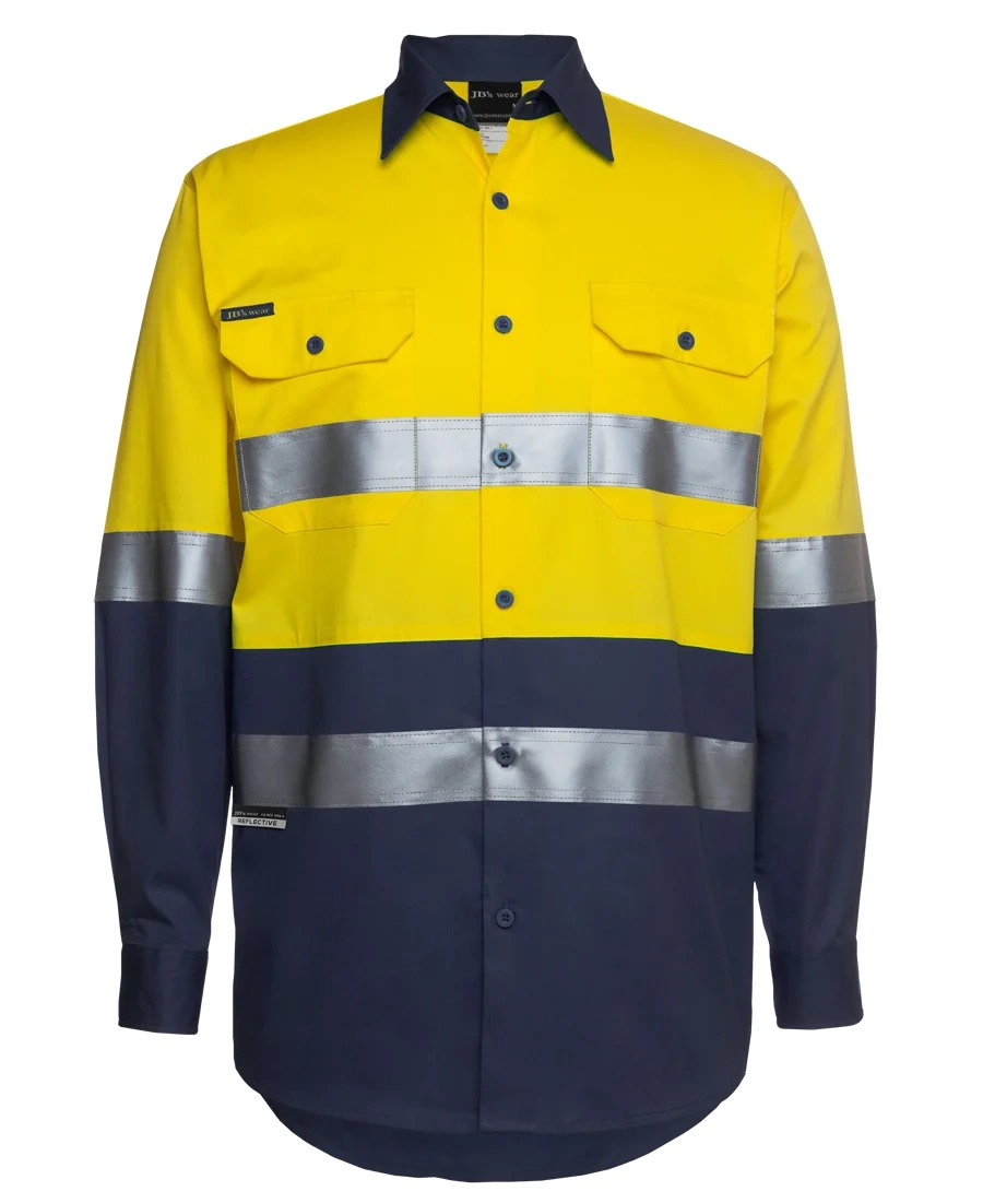 JB's Hi Vis L/S (D+N) 150G Work Shirt - Image 10