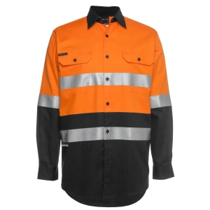 JB's Hi Vis L/S (D+N) 150G Work Shirt - Thumbnail Image 12
