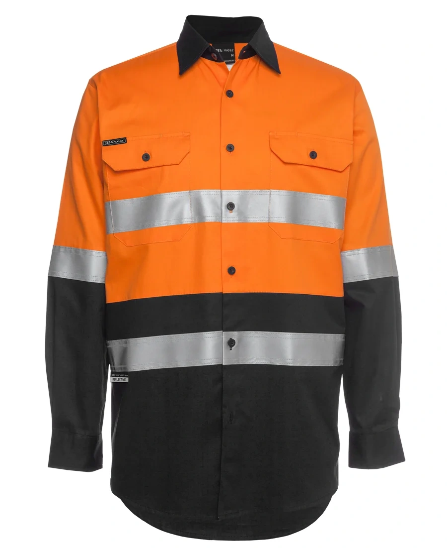JB's Hi Vis L/S (D+N) 150G Work Shirt - Image 12
