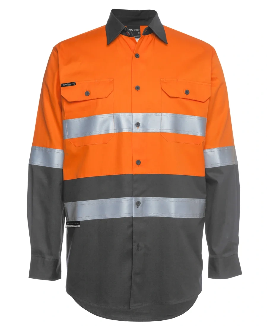 JB's Hi Vis L/S (D+N) 150G Work Shirt - Image 14