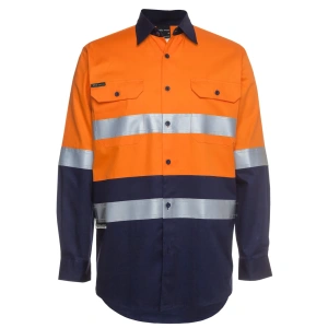 JB's Hi Vis L/S (D+N) 150G Work Shirt - Thumbnail Image 16