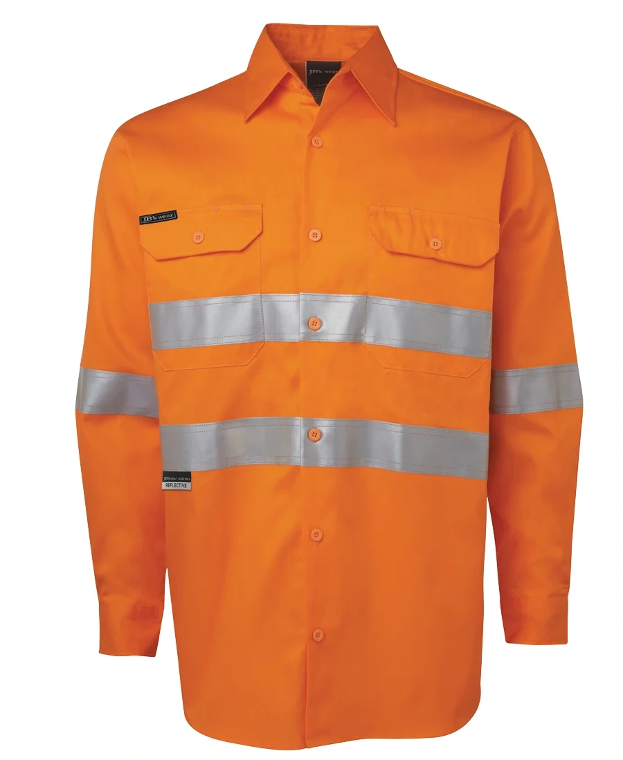 JB's Hi Vis L/S (D+N) 150G Work Shirt - Image 18